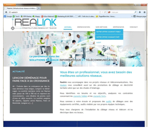 Copie d'écran du site Realink